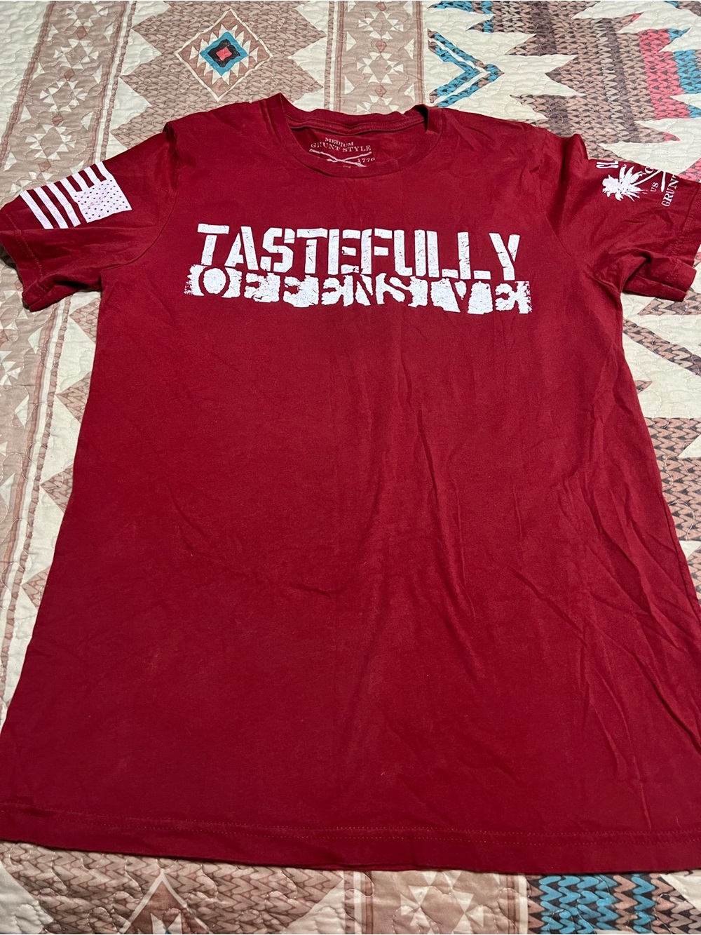 Tastefully offensive Red Graphic Tee